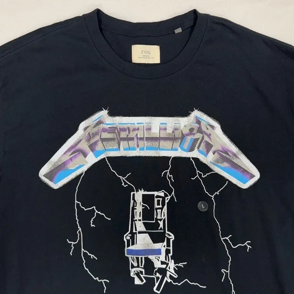 Fear of God Metallica Ride The Lightning Shirt Mens Large Heavy Oversize Graphic - Picture 3 of 9